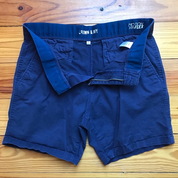 Crown & Ivy Navy Motion Flex Shorts, EUC, 34 - Picture 2 of 10